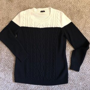Woven Crew Neck Sweater SMALL
